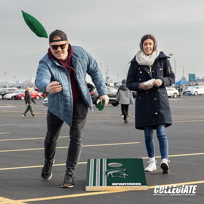 2' x 3' Solid Wood Cornhole Set with Direct Print HD Team Graphics – Great Gift for Any NCAA Fan! Bean Bag Toss Family Outdoor Games