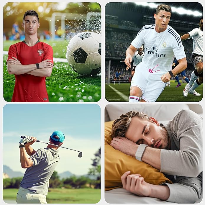 Sport Bicep Bands for Whoop 4.0-2 Pack Adjustable Silicone Breathable Wristbands Replacement Strap Compatible with Whoop 4.0/3.0 Sleep, Wearable Health, Fitness & Activity Tracker