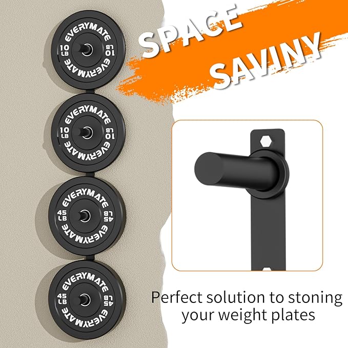 Weight Plate Storage Rack, Olympic Weight Plate Holder, Bumper Plate Storage, Home Gym Organizer