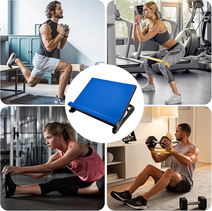 NANSHINE Slant Board for Calf Stretcher Squat, 5-Level Height Adjustable Steel Incline Board Squat Wedge with Non-Slip EVA Mat, Portable Standing Balance Board for Calf Stretching, Flexibility, Ankle Foot, Knees Exercise, Fitness, Physical Therapy