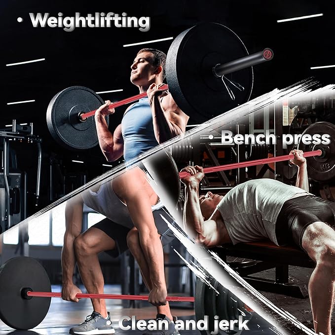 Barbell Bar for Weightlifting - 7FT Heavy Duty (1500LB/700LB), 4FT Short (500LB), 47" EZ Curl Bar - Fits 2" Standard Plates - Home Gym Strength Training