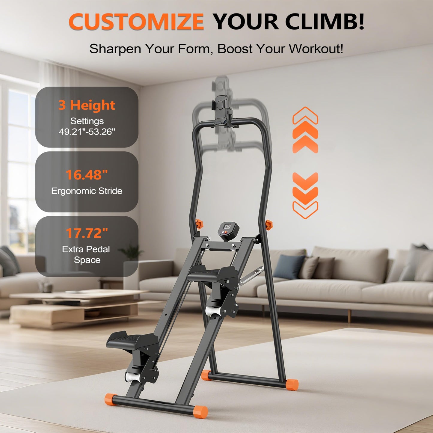 EPHESPORT Stair Stepper for Home with 3-Level High-Tension Resistance