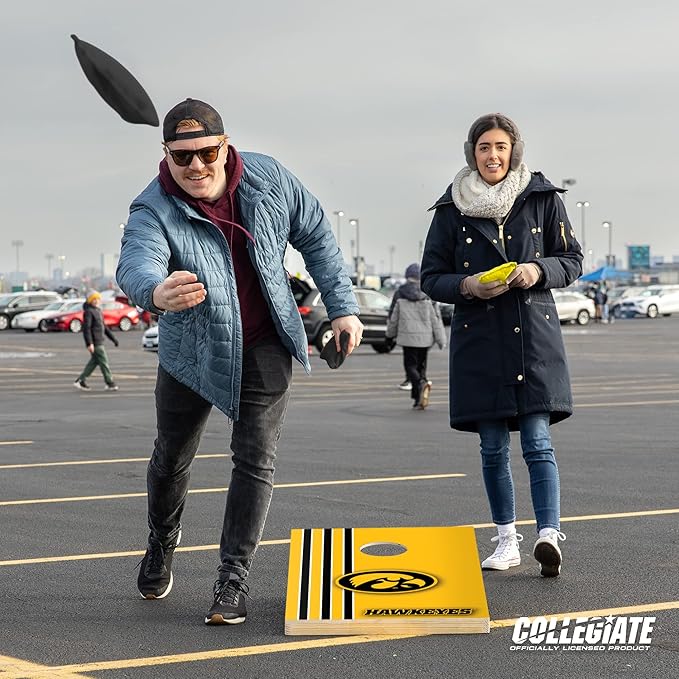 2' x 3' Solid Wood Cornhole Set with Direct Print HD Team Graphics – Great Gift for Any NCAA Fan! Bean Bag Toss Family Outdoor Games