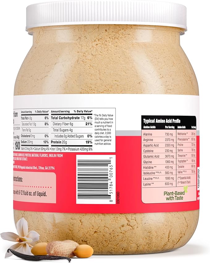 PB2 Performance Peanut Plant Based Vegan Protein Powder | 20g Complete Protein, No Added Sugar