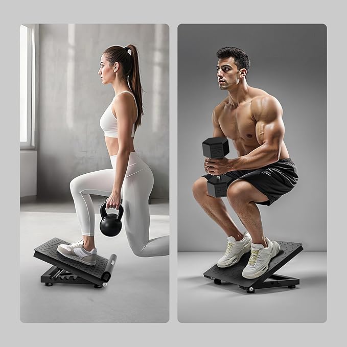 PROIRON Steel Slant Board for Calf Stretching,Calf Stretcher Slant Board for Squats 5 Adjustable Incline Angles,Incline Board 660lbs Weight Capacity for Ankle Stretching Training Home Gym