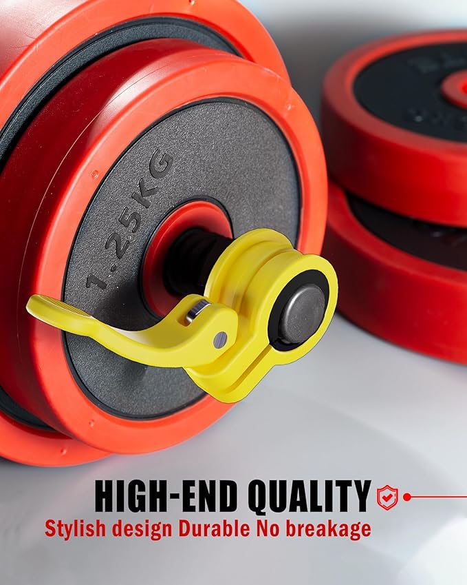 Narrow Barbell Clips 2.5cm Width for Olympic Bars, 0.9-1.18inch Adjustable Weight Clamps, Quick Release Locking Collars for Weightlifting