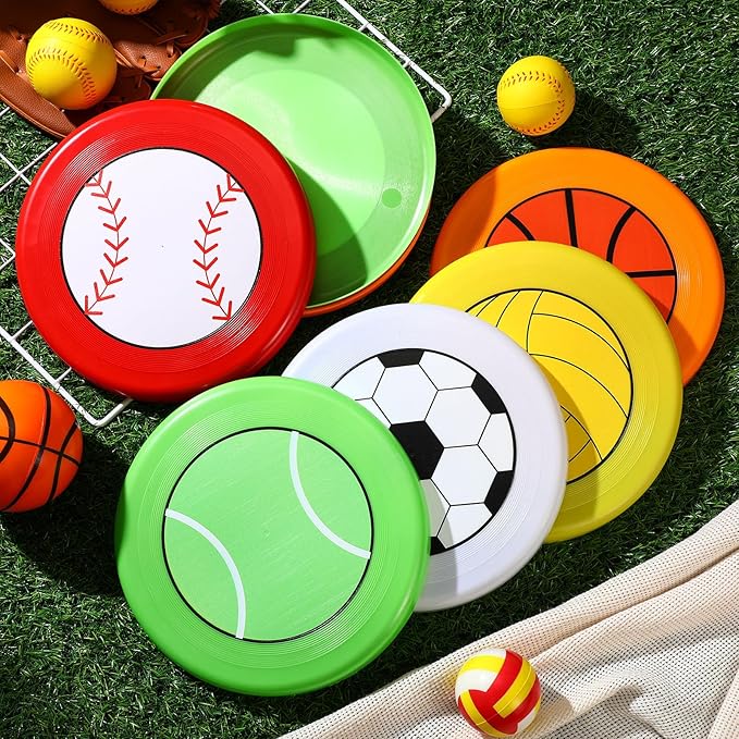 10 Pack Flying Disc Disk Flyer Disc Outdoor Training Interactive Flying Discs Bulk for Adults Dogs for Sports Favors, 5 Colors
