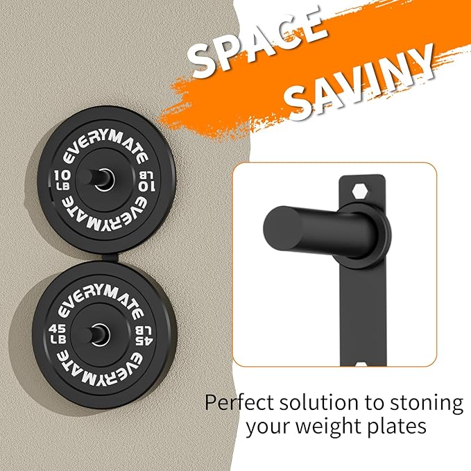 Weight Plate Storage Rack, Olympic Weight Plate Holder, Bumper Plate Storage, Home Gym Organizer