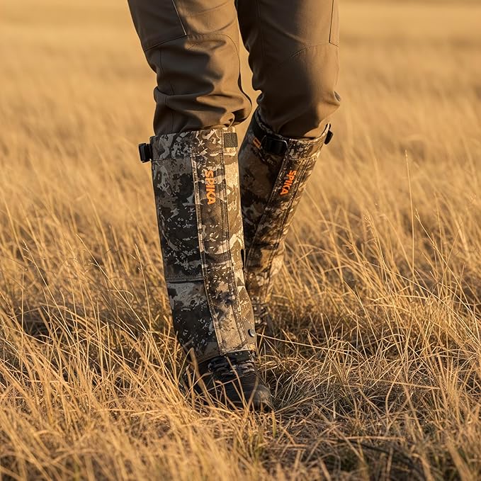 SPIKA Strike Snake Gaiters, Waterproof Snake Chaps for Hunting, Adjustable and Snake Resistent Leg Protective for Outdoors Hiking