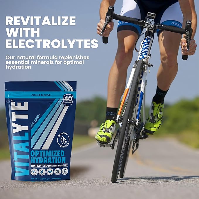 Vitalyte Electrolyte Powder Drink Mix, Isotonic Electrolyte Hydration Mix, Case Pack (6 Pack, Cool Citrus)