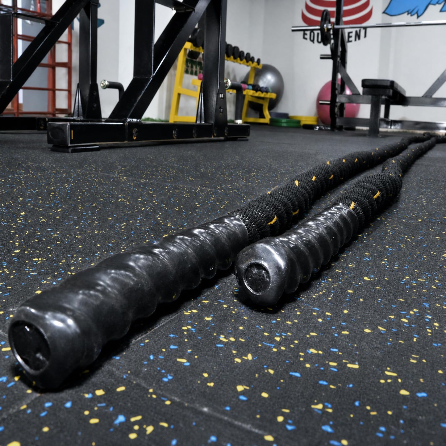 Fitvids Battle Rope 1.5Inch Diameter Poly Dacron 30 FT Length, Heavy Ropes for Home Gym and Workout