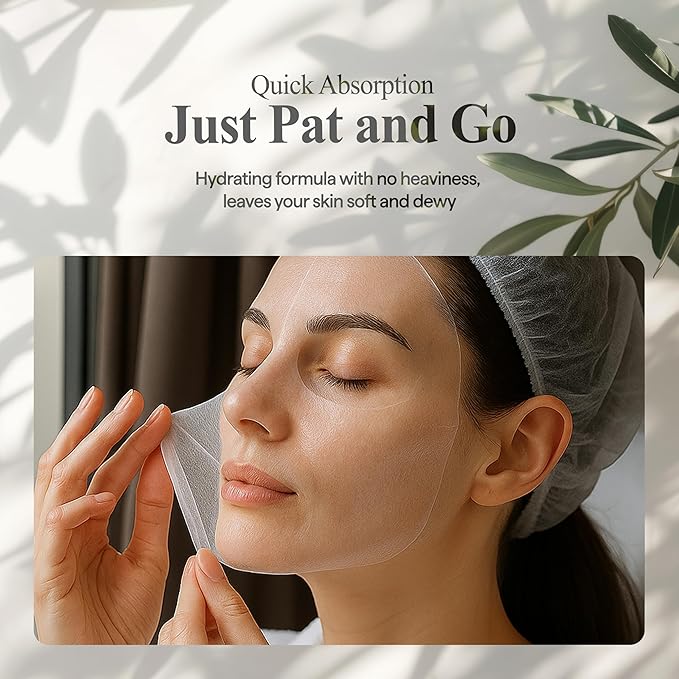 All Natural Houttuynia Cordata Mask Sheet - Heartleaf Soothing & Sebum Control Facial Sheet Mask, Gentle Formula for Daily Use (13ea)