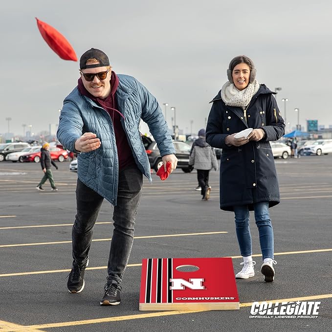 2' x 3' Solid Wood Cornhole Set with Direct Print HD Team Graphics – Great Gift for Any NCAA Fan! Bean Bag Toss Family Outdoor Games