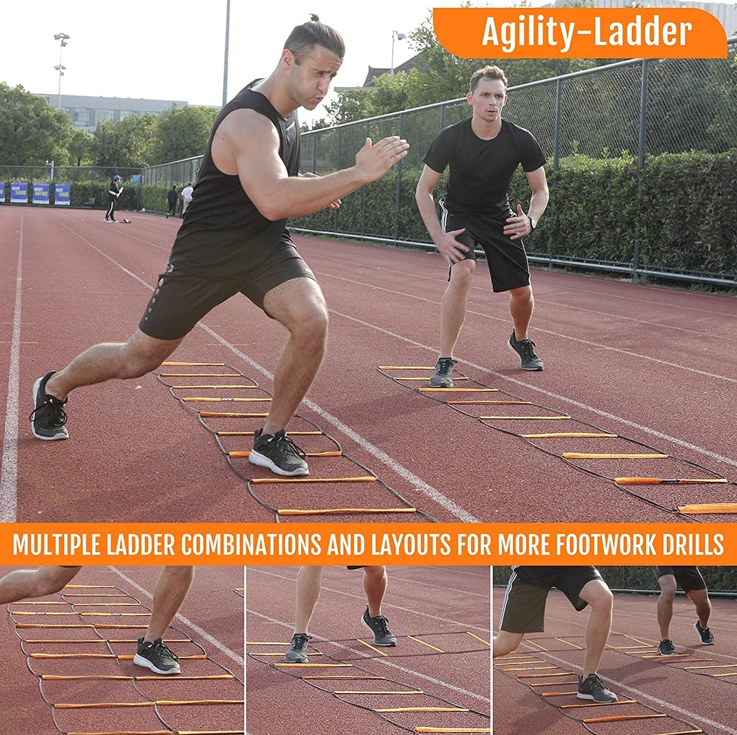 ALPHAWORX Agility Ladder, Agility Training Equipment, Soccer Speed Ladder, Football Footwork