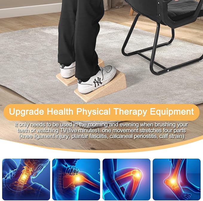 Slant Board Squat Wedge for Calf Stretchingï¼? Pcs 12" x 6.3" Foot Stretcher Balance Board for Plantar Fasciitis, Adjustable Foam Slant Board Wedge Great for Exercises