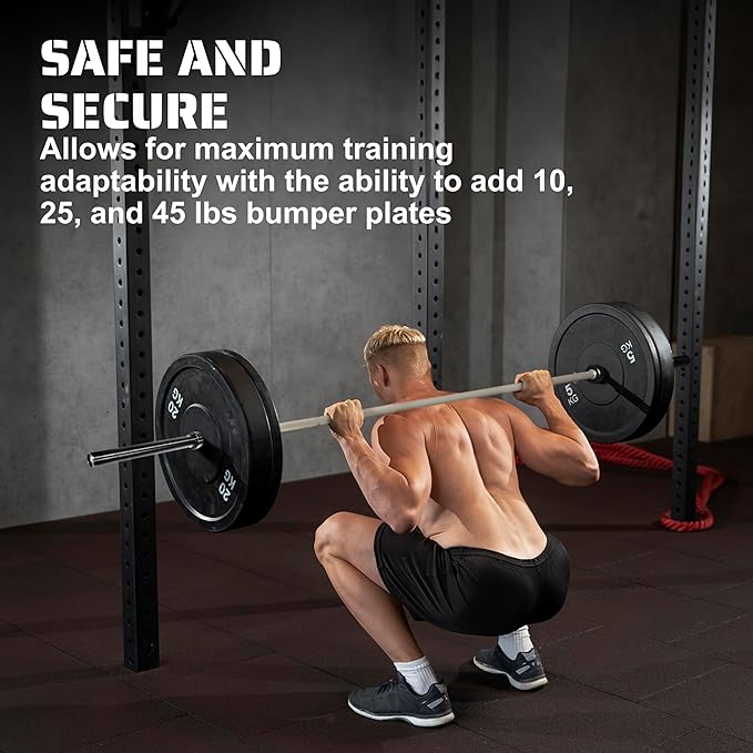 Tribe WOD Olympus Barbell Bar & Weight Bar - Durable, Bend-proof for Men and Women, Multipurpose Cerakote Weightlifting and Powerlifting Barbell for Home and Gym - Maximum Training Adaptability