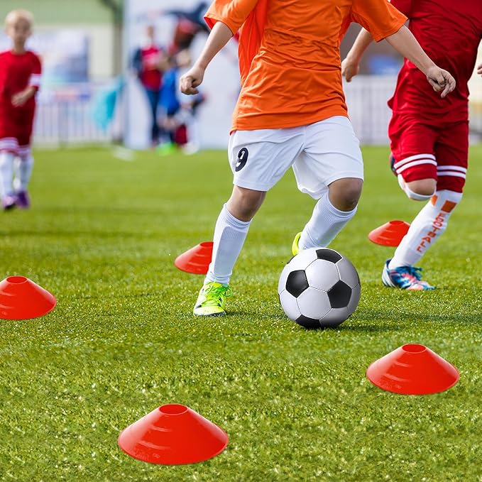 Agility Ladder Speed Training Equipment Set-20ft Agility Ladder,12 Soccer Cones,4 Hurdles, Jump Rope, Running Parachute| Basketball Football Soccer Training Equipment for Kids Youth Adults