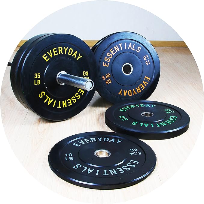 Olympic Bumper Plates Set, 2" Weight Plates for Strength Training & Weightlifting, Paris or Set or Set with Barbell, Multiple Options