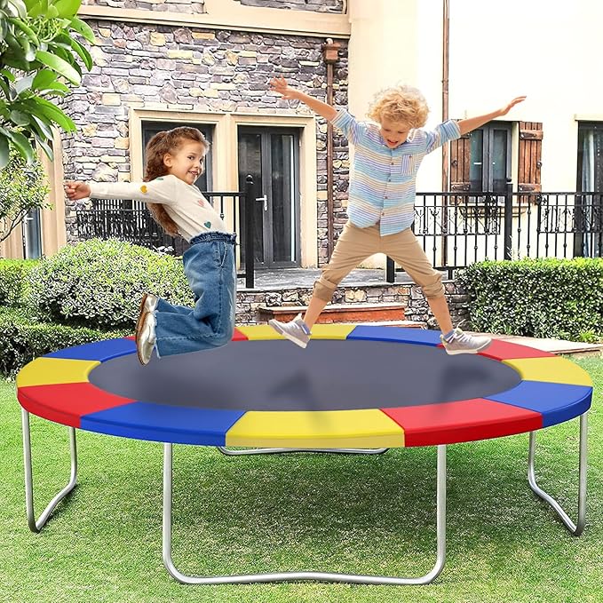 Trampoline Spring Cover Multicolor Safety Pad, 8ft 14ft 15ft Universal Trampoline Padding Replacement, Waterproof and Tear-Resistant Trampoline Accessories