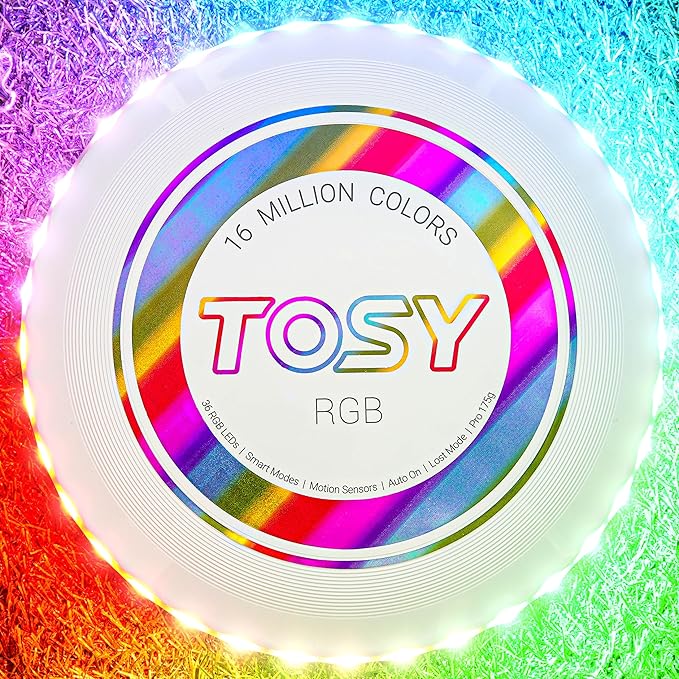 TOSY Bundle of 3 - Frisbee 108 LEDs - 2X RGB Black + RGB White