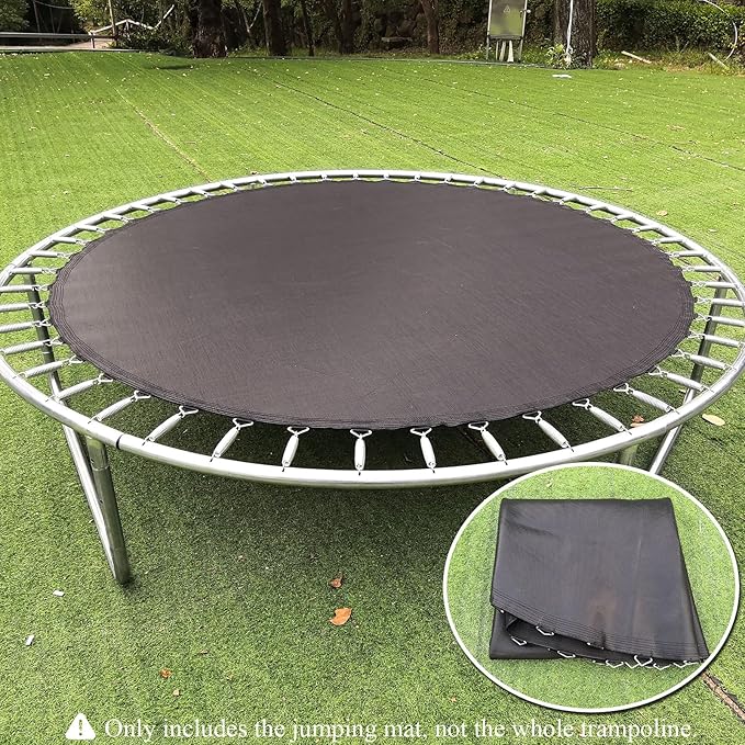 Trampoline Mat, Fits 8FT Frame, with 42/48 V-Rings and Spring Tool, Replacement Jumping Mat, Reinforce, UV-Resistant, Not Include Spring