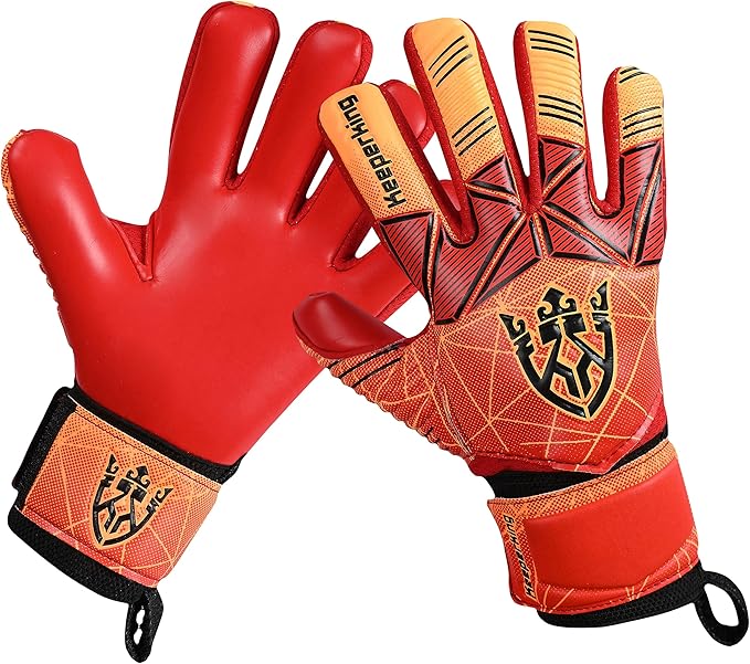 Soccer Goalie Goalkeeper Gloves for Kids Boys Youth & Adult,Latex Strong Grip Palms with Removable Finger Spines Protection Children Football Gloves for Training/Match(Sizes 5-10,6 Styles)