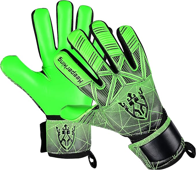 Soccer Goalie Goalkeeper Gloves for Kids Boys Youth & Adult,Latex Strong Grip Palms with Removable Finger Spines Protection Children Football Gloves for Training/Match(Sizes 5-10,6 Styles)