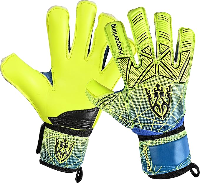 Soccer Goalie Goalkeeper Gloves for Kids Boys Youth & Adult,Latex Strong Grip Palms with Removable Finger Spines Protection Children Football Gloves for Training/Match(Sizes 5-10,6 Styles)