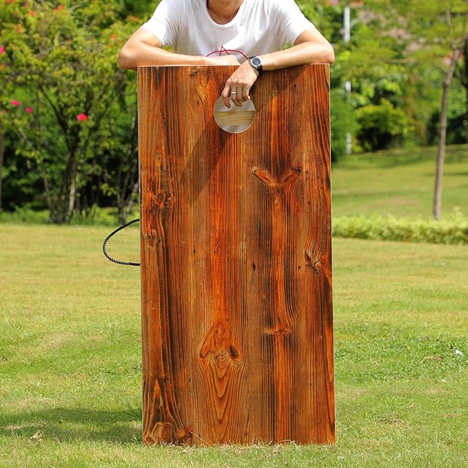 Solid Wood Premium Cornhole Game Set, Bean Bag Toss Game for Tailgate, Outdoor, Backyard - Professional Portable Cornhole Boards & Set of 8 Cornhole Bean Bags (Junior, Tailgate, Regulation Size)