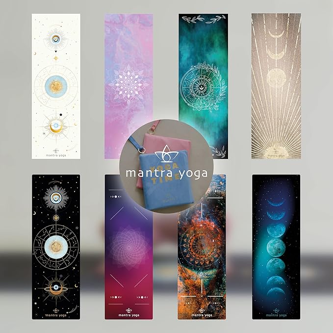 Mantra Yoga Travel PRO 1.5mm - Foldable Fitness & Exercise Mat with Bag | Lightweight, Compact & Eco-Friendly | Non-Slip & Washable | For All Types of Yoga | 72" L x 24" W | 2.6 lbs