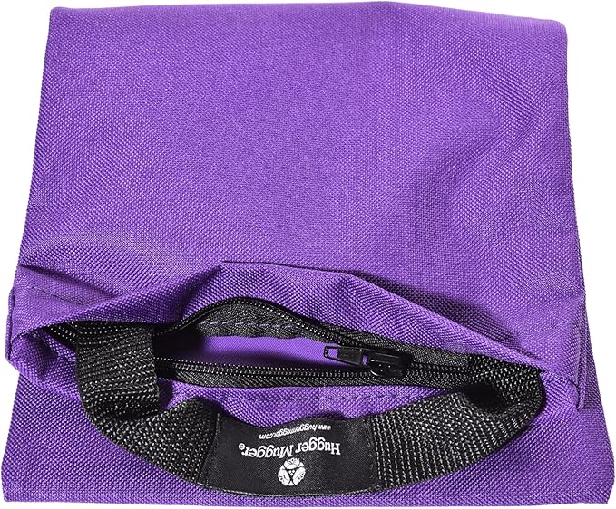 Hugger Mugger Unfilled 10lb Yoga Sandbag - Adds Weight to Your Poses, Zipper Cover, Sturdy Handle, Durable Material, Not Filled with Sand