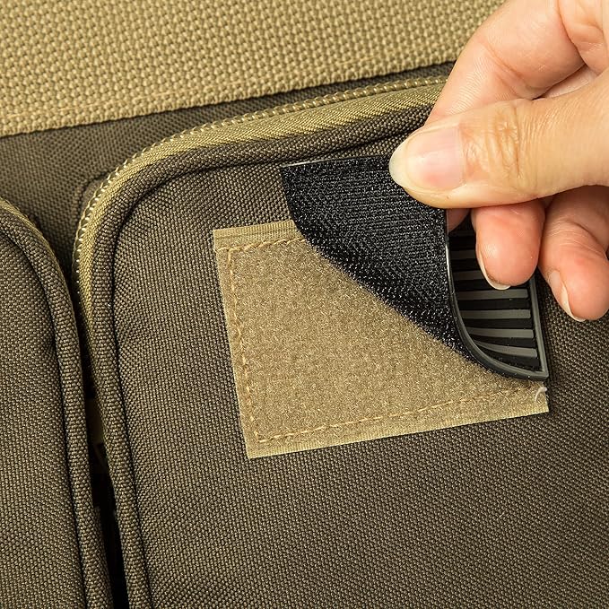 Tactical Range Duffel Heavy Duty Military Molle Gear Travel Sports Gym Bag Lockable Zippers with US Flag Patch (27 In Khaki)