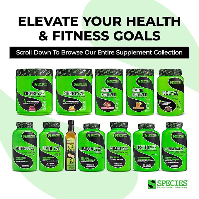 Species Nutrition Isolyze Whey Protein Powder, 100% Whey Isolate for Muscle Building, 27.5g Protein Per Scoop, No Sugar & Low Fat (Cookies & Cream, 44 Servings)