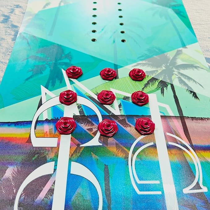 4-Layer Hexagonal Tapered Studs 18mm Aluminum Snowboard Stomp Pad - 9pcs