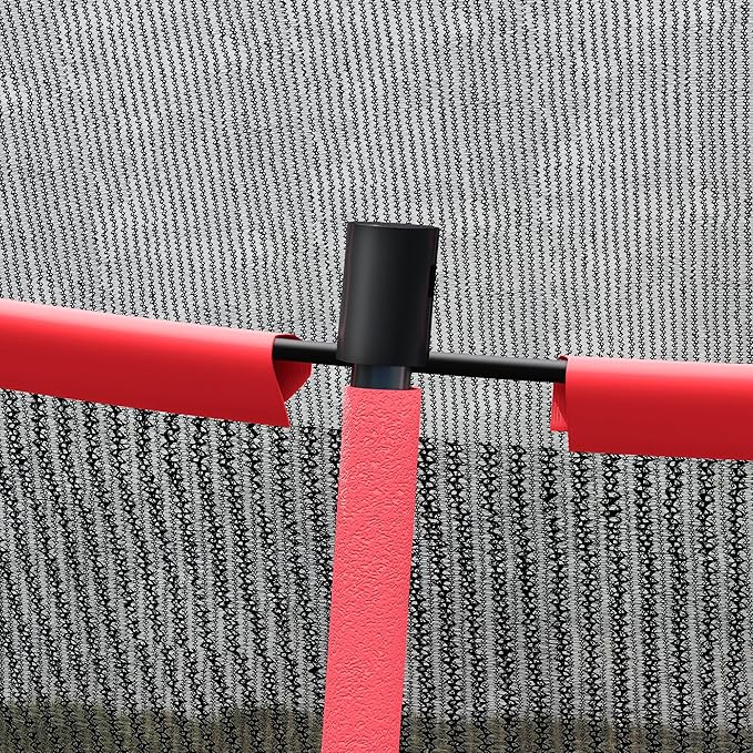 Soozier Trampoline Outdoor, Recreational Trampoline with Net Enclosure, Curved Poles and Safety Spring Cover for Kid Adults, ASTM Approved