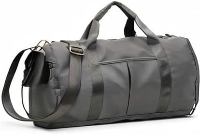 KARRESLY Sports Gym Bag for Women or Men Travel Duffel Bag with Wet Pocket and Shoes Compartment for Training Swim Yoga(Dark Grey)
