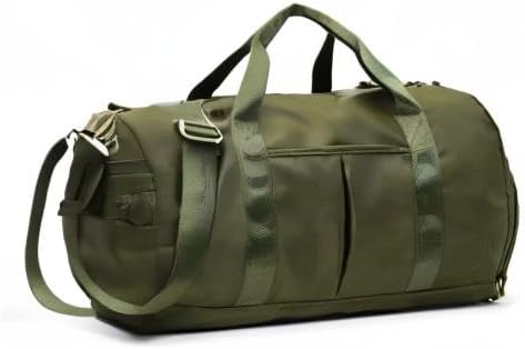 KARRESLY Sports Gym Bag for Women or Men Travel Duffel Bag with Wet Pocket and Shoes Compartment for Training Swim Yoga(ArmyGreen)
