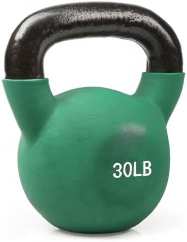 RitFit Neoprene Coated Solid Cast Iron Kettlebell 5 10 15 20 25 30 35 40 45 50 LB, Great for Full Body Workout, Cross-Training, Weight Loss & Strength Training