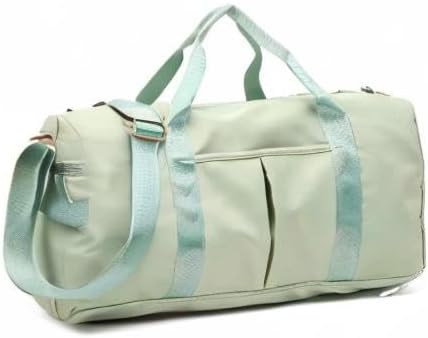 KARRESLY Sports Gym Bag for Women or Men Travel Duffel Bag with Wet Pocket and Shoes Compartment for Training Swim Yoga(Green)