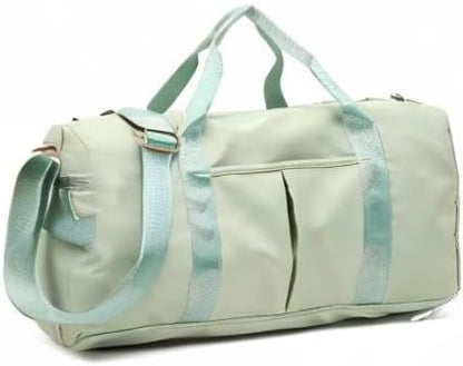 KARRESLY Sports Gym Bag for Women or Men Travel Duffel Bag with Wet Pocket and Shoes Compartment for Training Swim Yoga(Green)