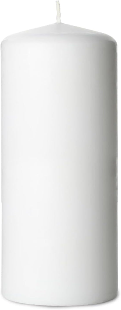 Unscented White Pillar Candle Bulk 3x6, 6 Pack, Long Lasting 70 Hour Burn, Wax Pillar Candles for Home Decor, Smokeless Dripless Candle for Dinner Table, Wedding, Bathroom