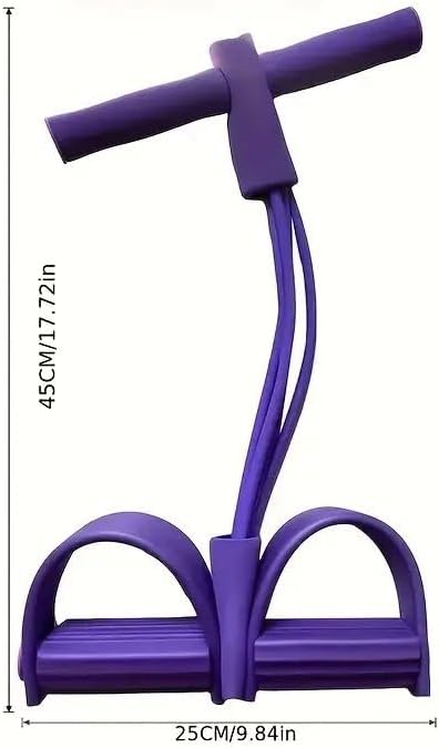 21 Fitness Resistance Bands-4 Tube Pedal Ankle Puller,Pedal Resistance Band with Handle,Resistance Bands,Strength Training, Tummy, Waist, Arm, Leg Slimming, Home Gym Exercise Equipment