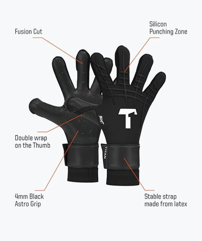 T1TAN Beast Goalkeeper Gloves - Without Finger Protection - Soccer Goalie Gloves Adult - Professional Goal Keeper Gloves for Youth, Men & Women - Size 6-11
