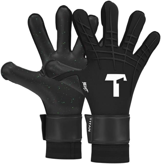 T1TAN Beast Goalkeeper Gloves - Without Finger Protection - Soccer Goalie Gloves Adult - Professional Goal Keeper Gloves for Youth, Men & Women - Size 6-11