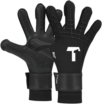 T1TAN Beast Goalkeeper Gloves - Without Finger Protection - Soccer Goalie Gloves Adult - Professional Goal Keeper Gloves for Youth, Men & Women - Size 6-11