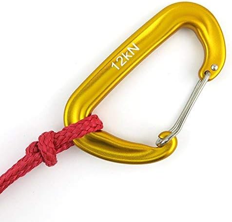 12kN 3.2"x2" Heavy-Duty Carabiner Clips - Durable, Lightweight Aluminum Alloy Carabiners for Hiking, Camping, Keychains, Dog Leashes, Hammocks & More