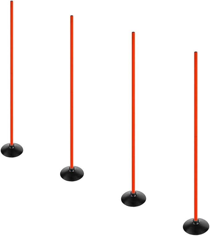 Soccer Basketball Training Poles Detachable Agility Poles Training Equipment, Slalom Drill Speed Training Pole