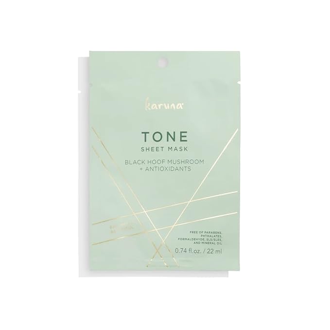 Karuna - TONE Facial Mask for Well-Toned, Moisturized & Balanced Skin, Age-Defying Facial Skin Care Products, Hydrating Face Masks with Black Hoof Mushroom & Antioxidants, 0.74 fl. oz./22 ml