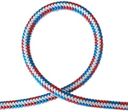 Pelican Rope 16-Strand 1/2 in (12.7 mm) Arborist-16™ Arborist Rope - 7000 lb MBS - Static Climbing Rope - Rescue Operations - High Visibility - 120 ft - Sewn Eye - Red White Blue - Made in The USA
