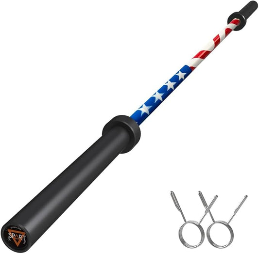 7FT Olympic Barbell Bar with Weight Plate Set Combo, Solid Olympic Bar with Bearings, 700Lbs Capacity Weight Bar for Home Gym Strength Training, Weightlifting, Powerlifting, Fit for 2" Olympic Plates